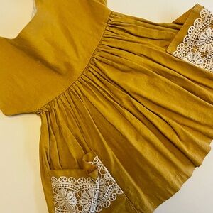 Charming Mustard Kids Casual Dress